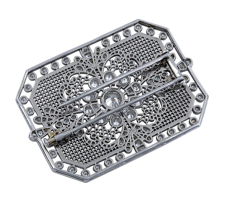 Tiffany and Co. Diamond Platinum Brooch at 1stDibs