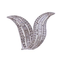 Diamond Platinum Brooch Pin