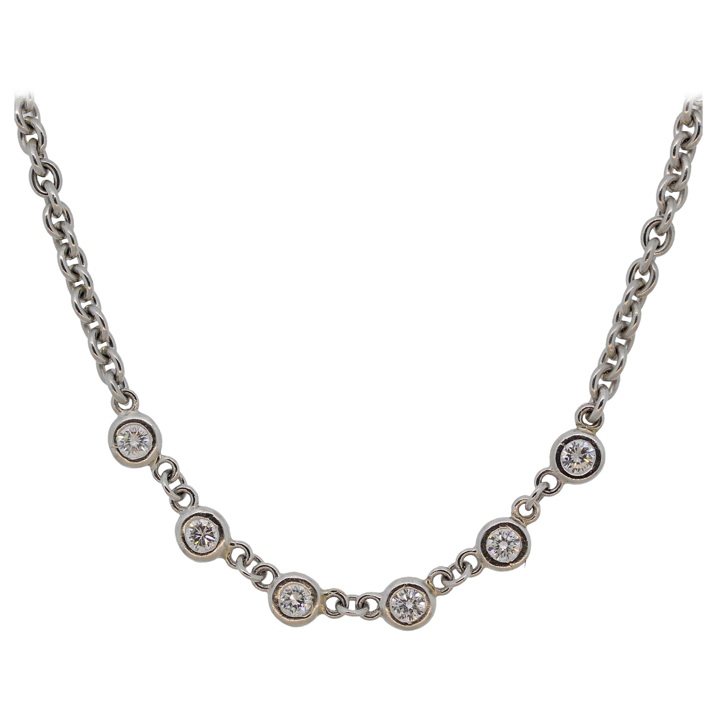 Diamond Platinum Chain Necklace