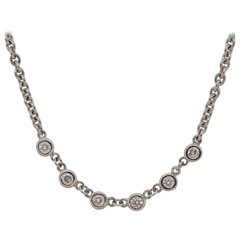 Stephen Russell Diamond Moonstone Sapphire and Platinum Chain For Sale ...