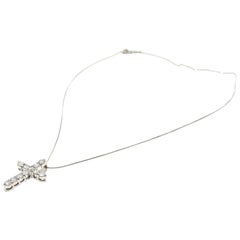 Diamond Platinum Cross Necklace