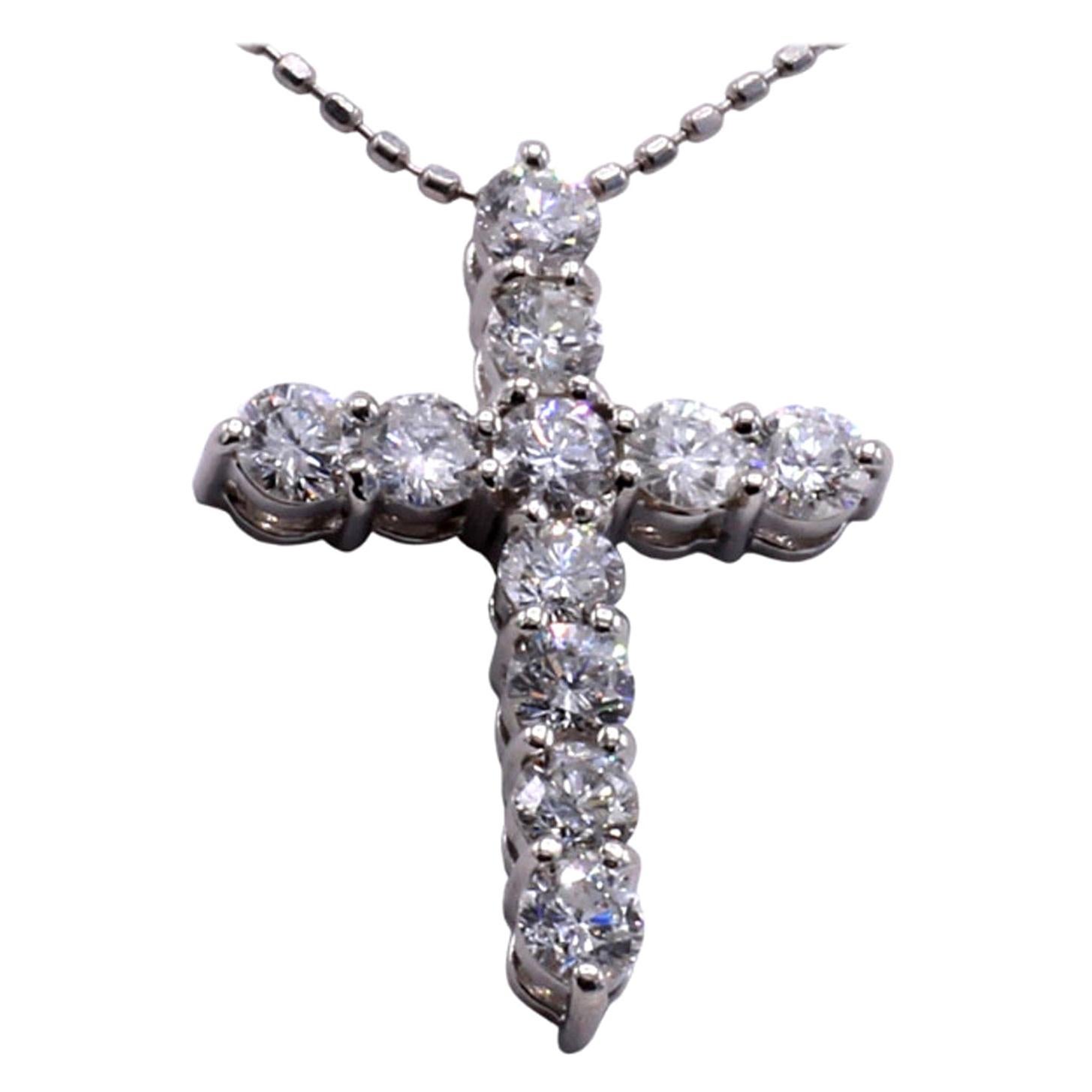 Denise Roberge Tourmaline Gold Cross Pendant Necklace at 1stDibs