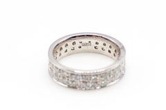 Diamond Platinum Double Row Eternity Band