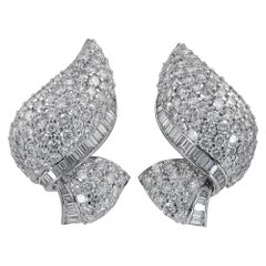 Used Spectra Fine Jewelry Diamond Platinum Ear Clips