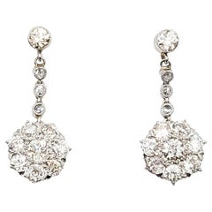 Diamond Platinum Earrings
