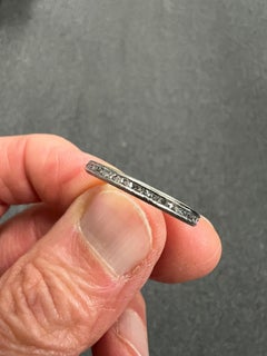 Diamond Platinum Eternity Band Ring Size 6.5