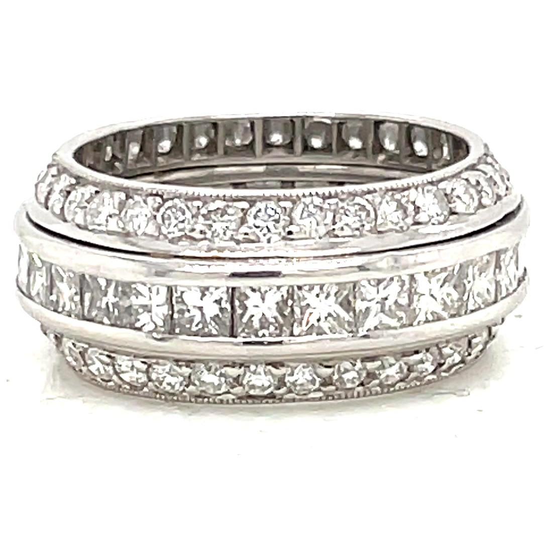 Art Deco Diamond Platinum Eternity Ring
