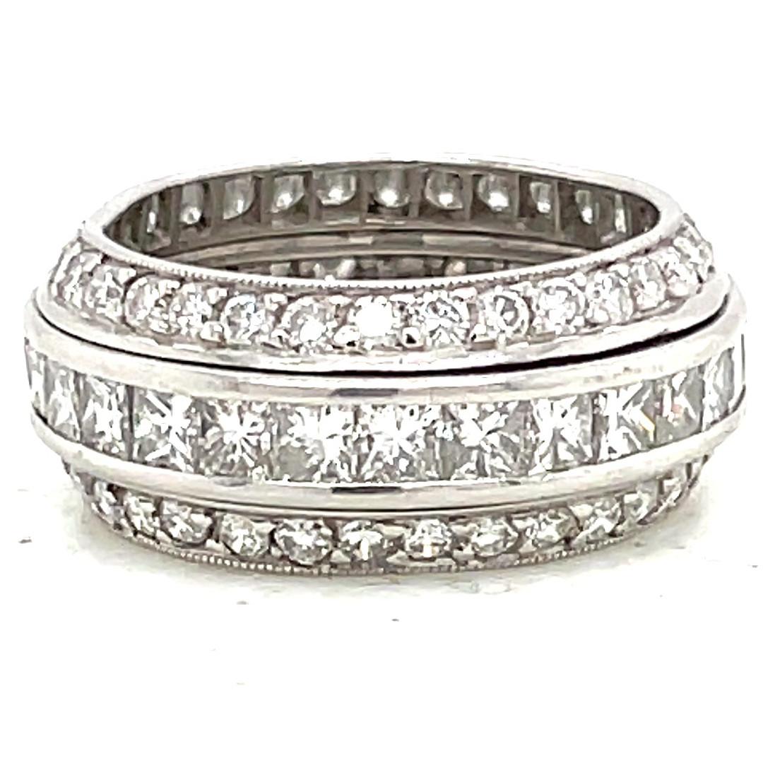 Diamond Platinum Eternity Ring In New Condition In Beverly Hills, CA