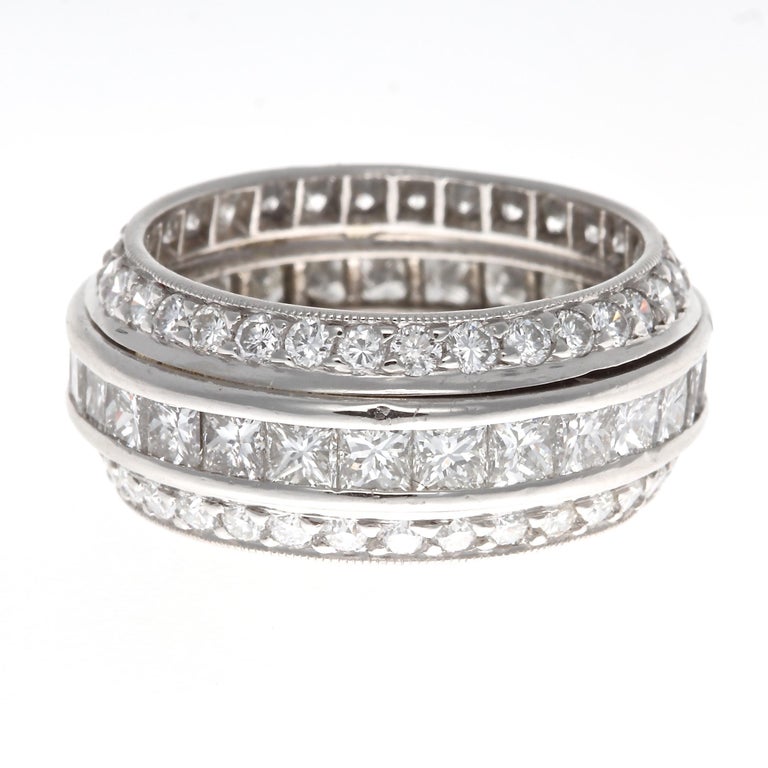 Diamond Platinum Eternity Ring For Sale at 1stdibs