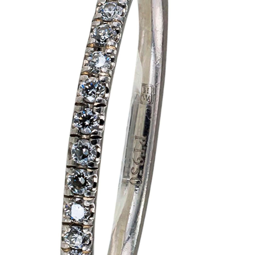 Contemporary Diamond Platinum Harry Winston Eternity Ring Size 6