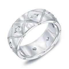 Mens Ring 0.49 Carat Diamonds Platinum