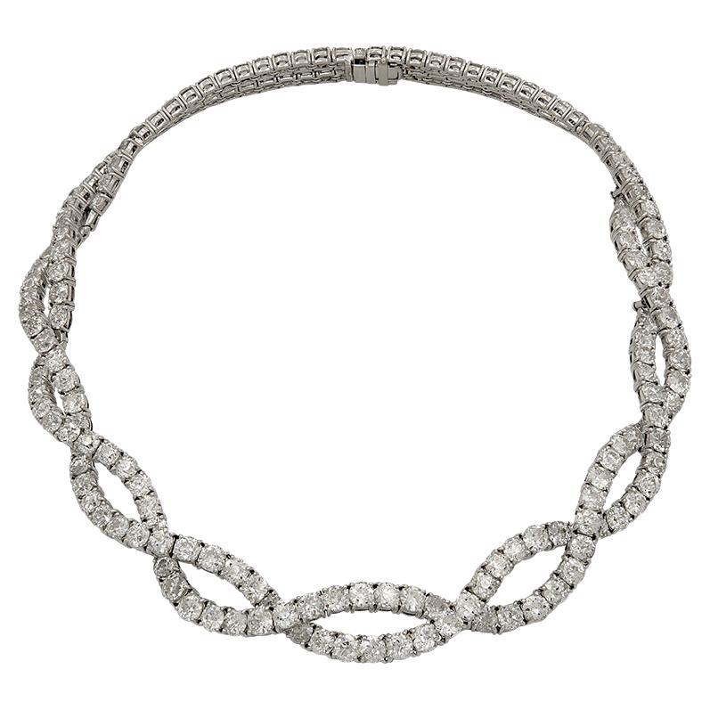 Antonini St. Tropez Platinum Diamond Necklace at 1stDibs