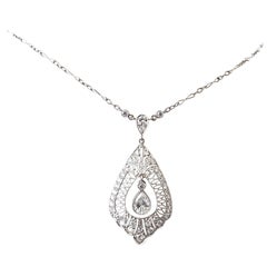 Diamond Platinum Pendant Necklace