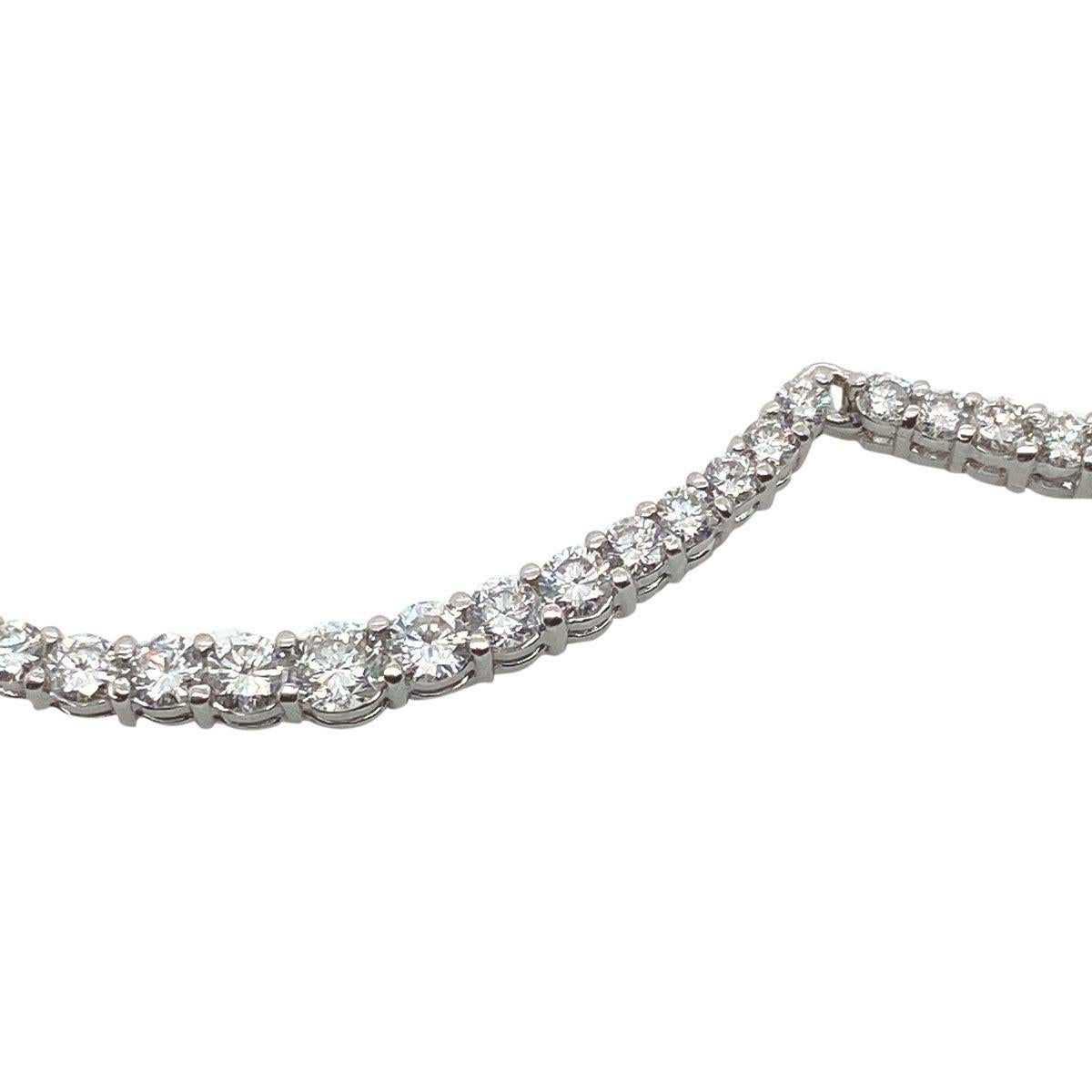 Diamond and Platinum Scalloped Necklace 2