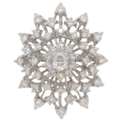 Diamond Platinum “Snowflake” Ring