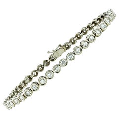 Diamond Platinum Tennis Bracelet 8 Inches Long