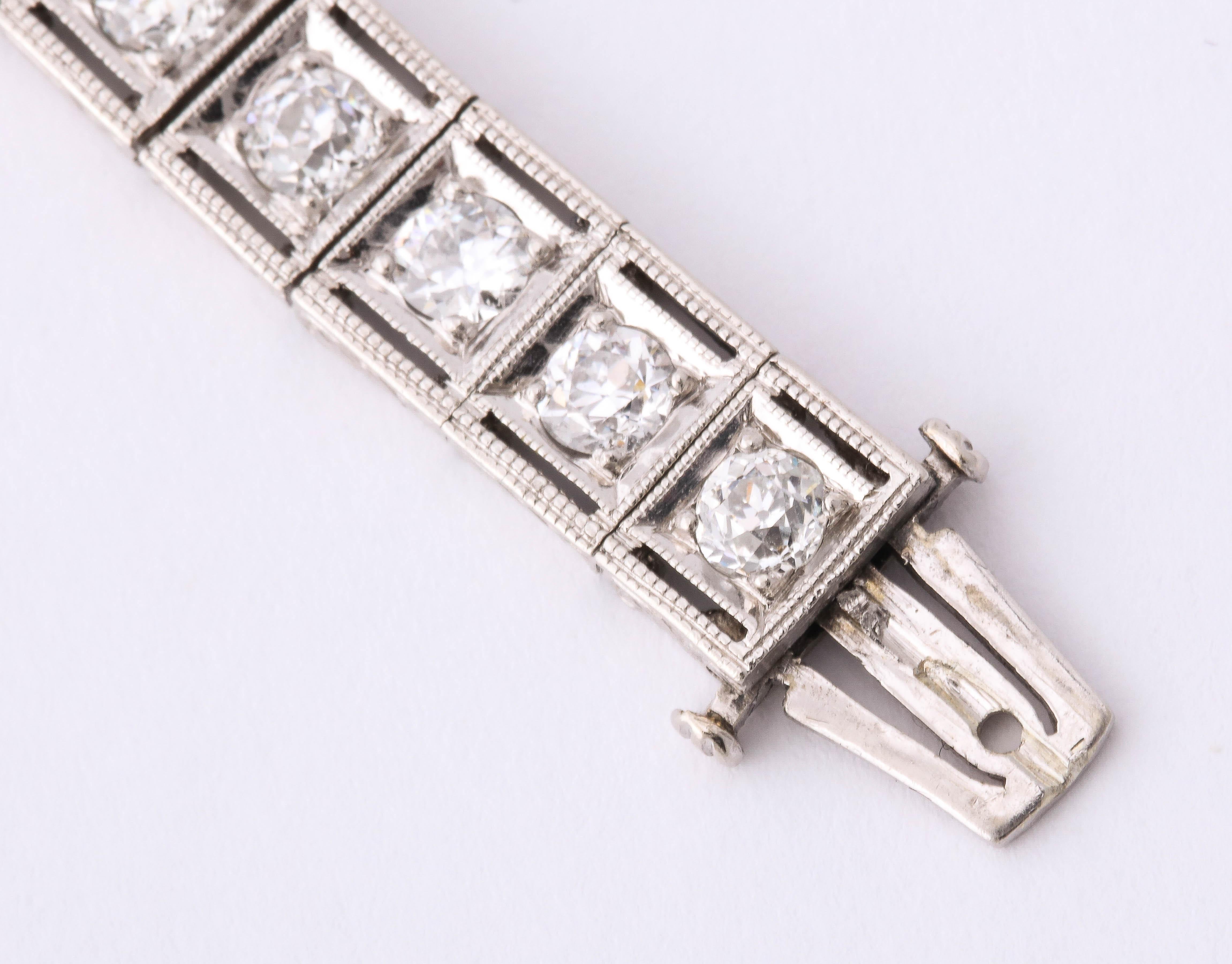 Diamond and Platinum Tennis Bracelet 4