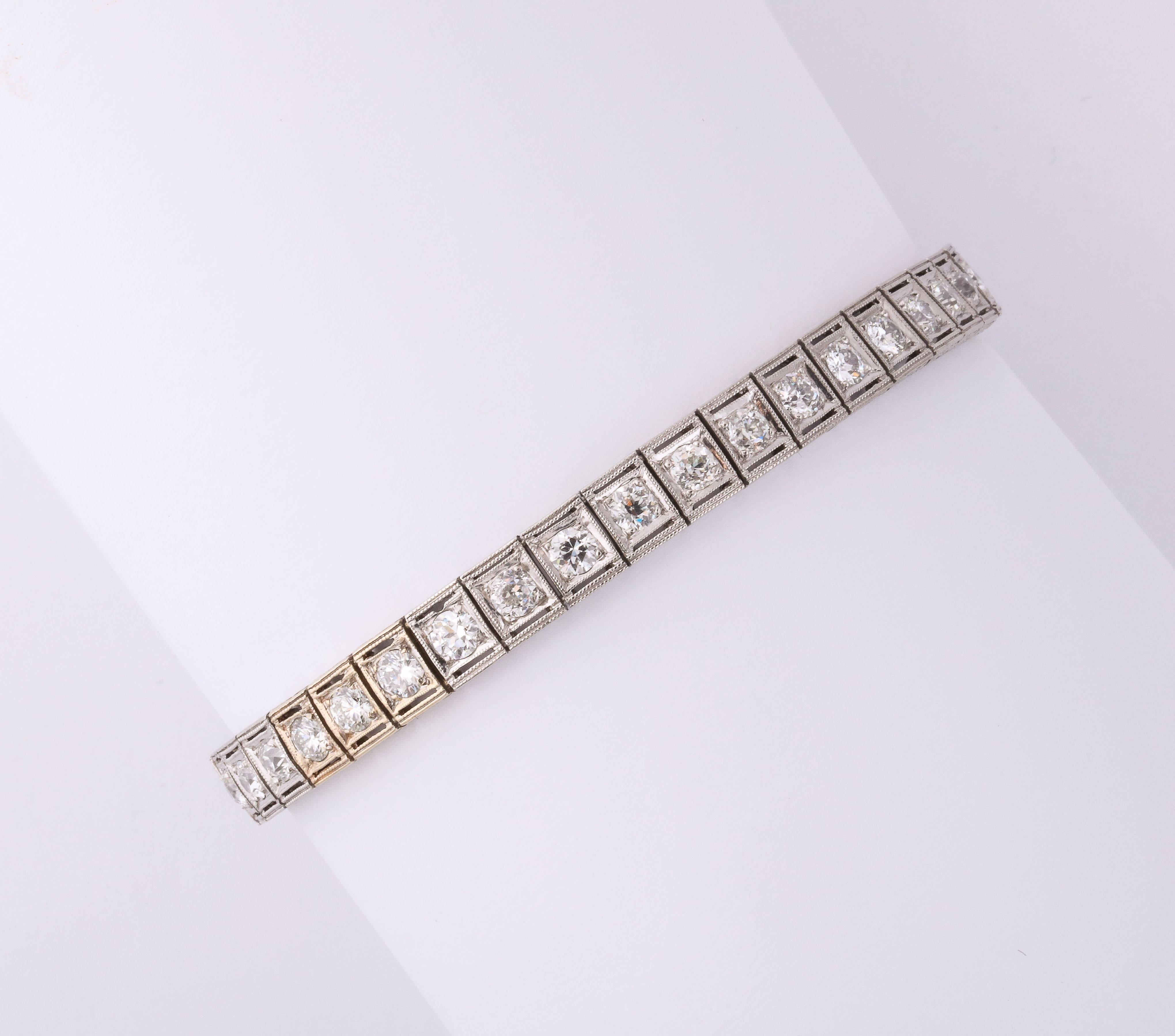 Diamond and Platinum Tennis Bracelet 5