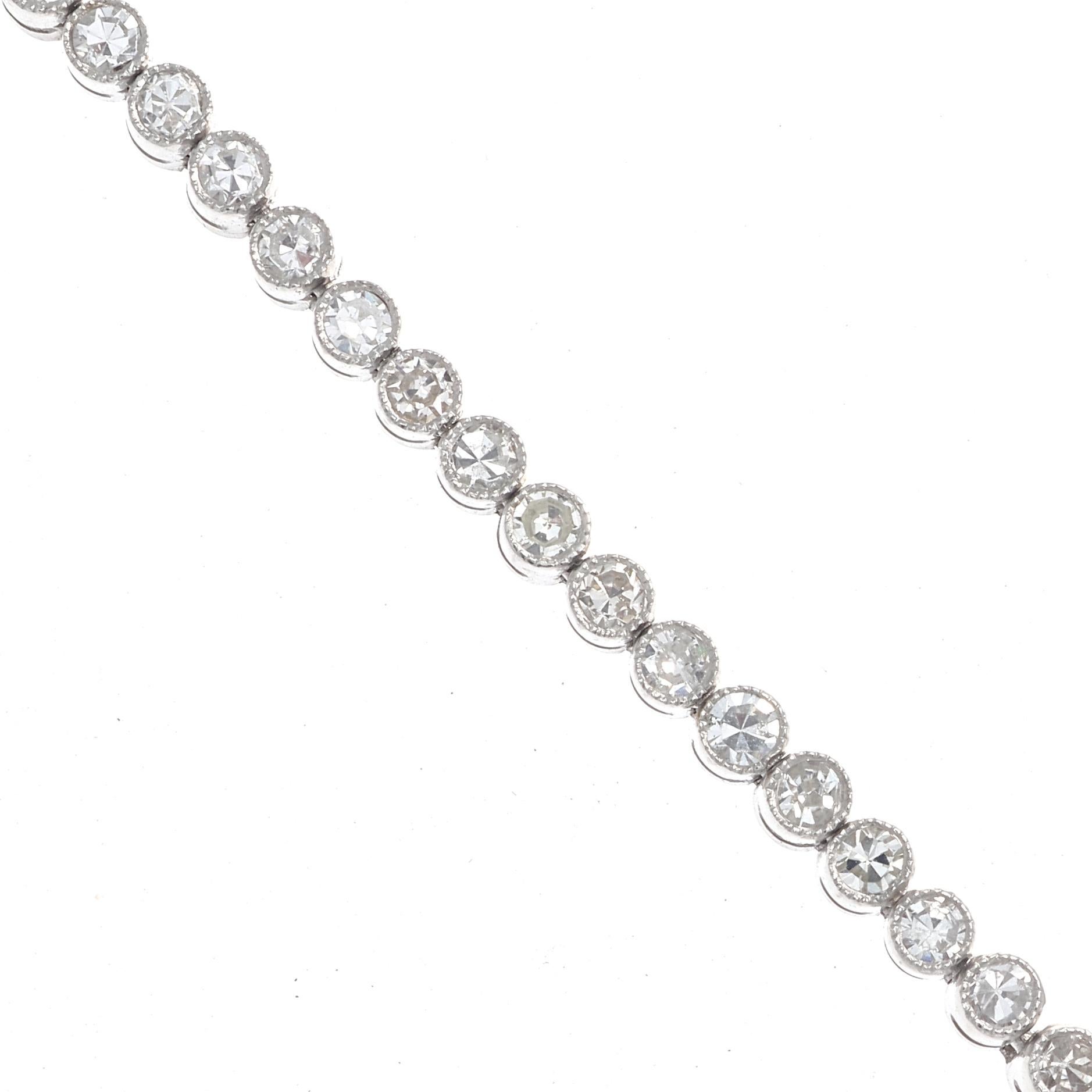 Art Deco Diamond Platinum Tennis Bracelet