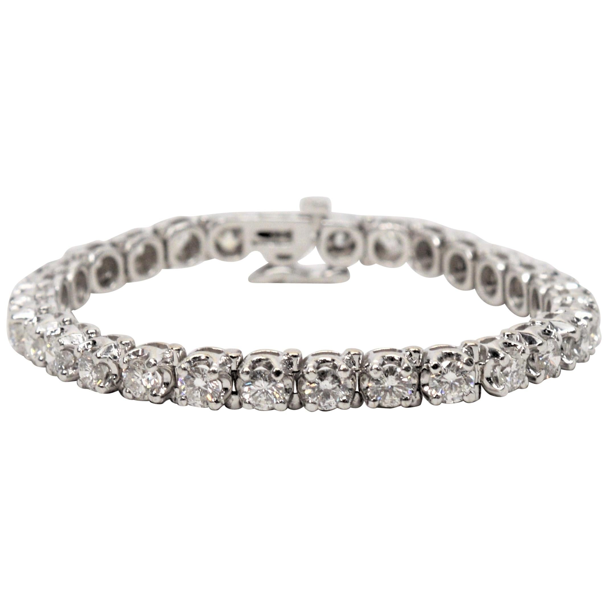 Diamond Platinum Tennis Bracelet