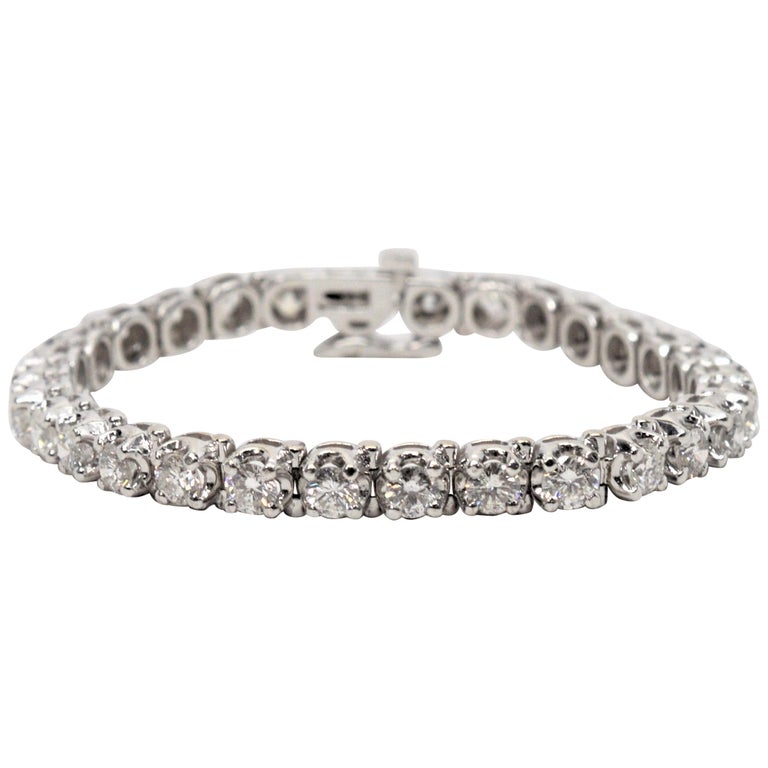 Diamond Platinum Tennis Bracelet at 1stDibs