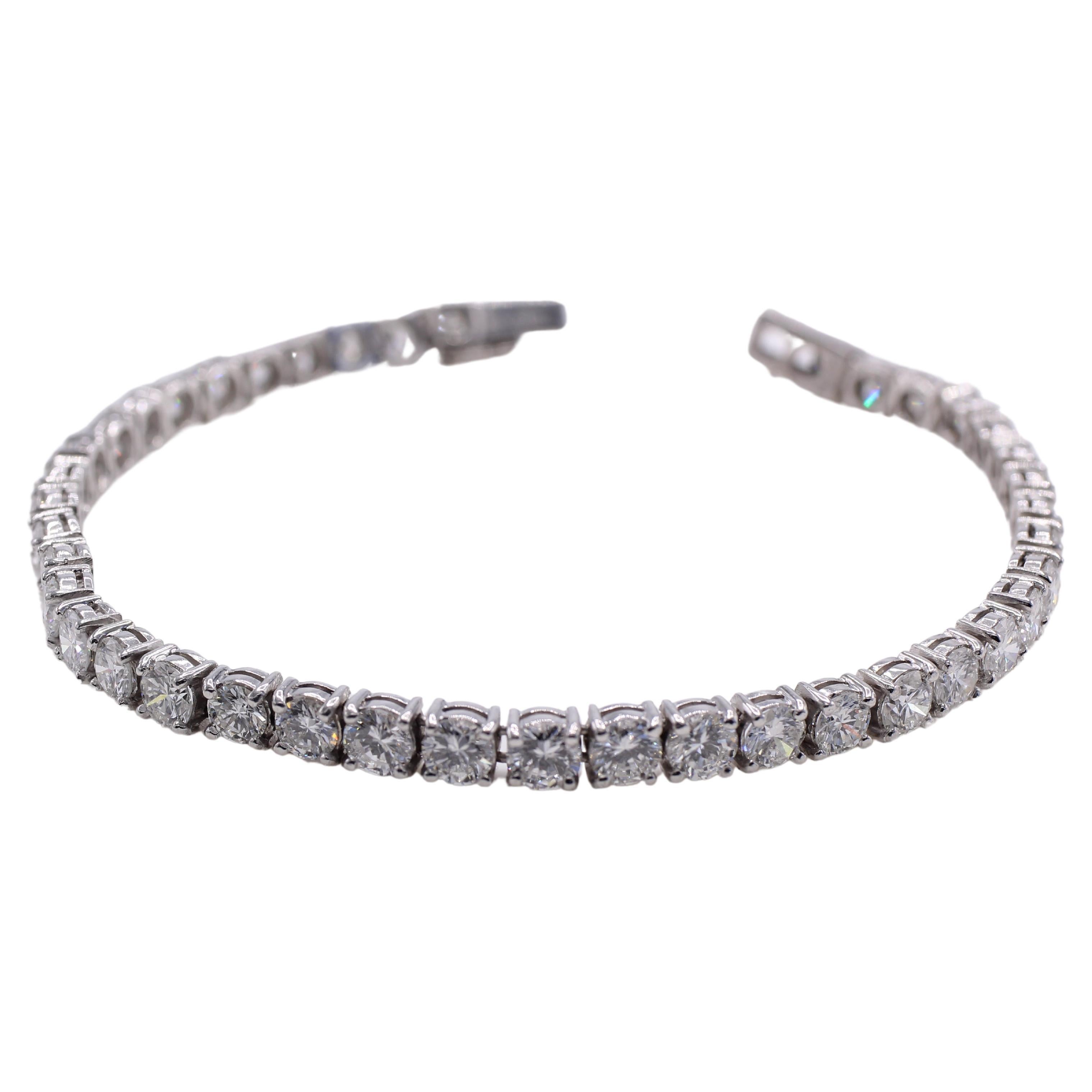 Diamond Platinum Tennis Bracelet