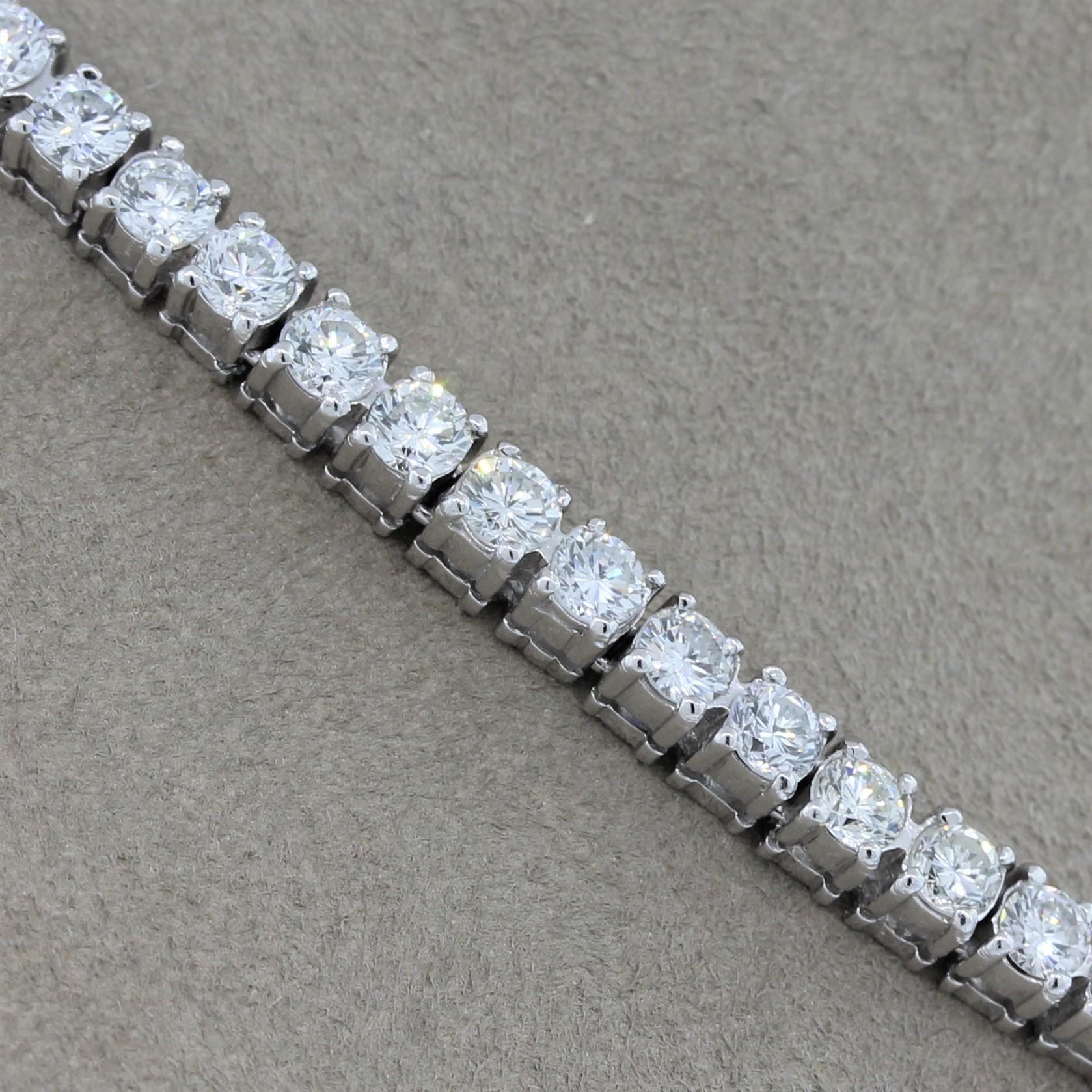 Diamond Platinum Tennis Necklace 1