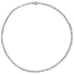Diamond Platinum Tennis Necklace