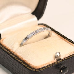 0.50 Carat Wedding Band. Eternity Baguette Cut Diamond Wedding Band Platinum
