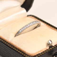Platinum Eternity Band. Diamond Full Wedding Band Etching Carved Platinum H VS2
