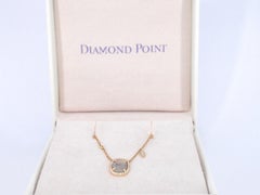 Diamond Point 1.00ct Brown-Red Diamond Necklace, 14K Gold, Adjustable