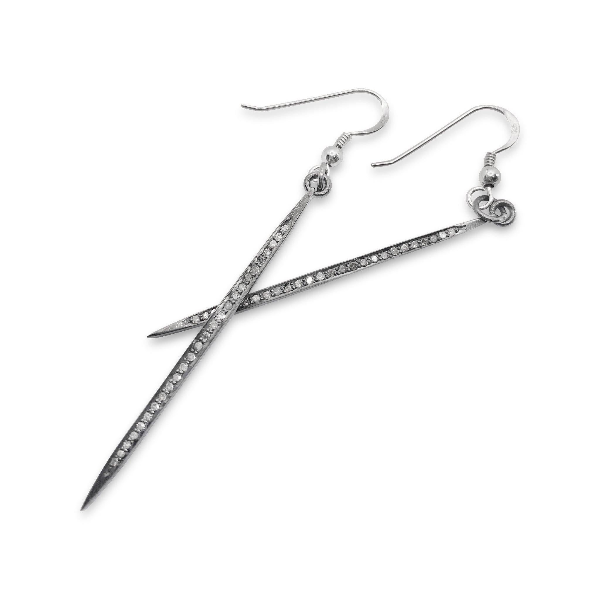 every day Squire option Diamond Point in Time Earrings For Sale at 1stDibs