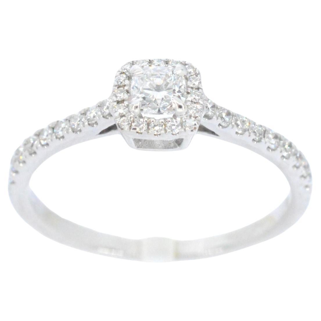 Diamond Point - White Golden Hearts and Arrows Diamonds ring