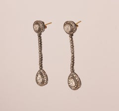 Diamond Polki Dangle Earrings