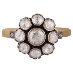  Diamant Polki / Rosenschliff  Handgefertigter Ring im antiken Stil