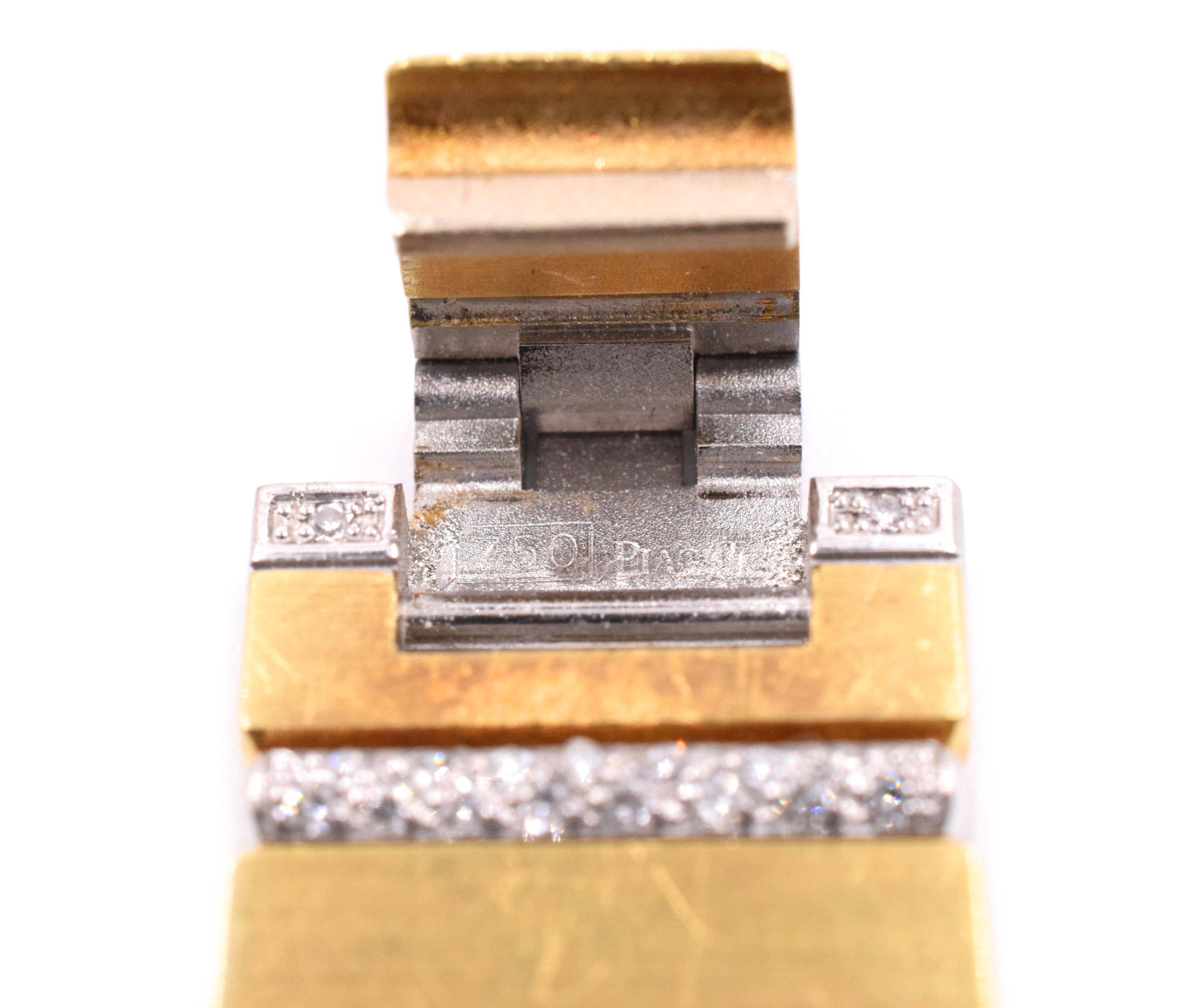 Diamant-Armbanduhr „Polo“ mit Diamanten, Piaget 18 kt., Quarz im Angebot 5