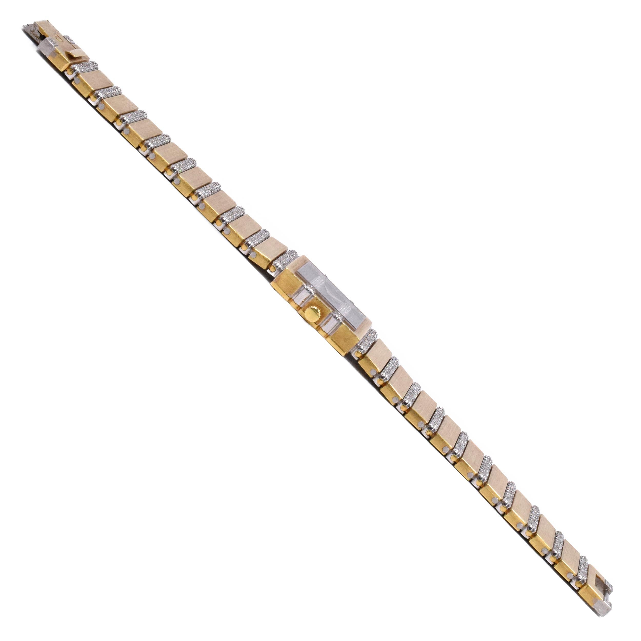 Diamant-Armbanduhr „Polo“ mit Diamanten, Piaget 18 kt., Quarz für Damen oder Herren im Angebot