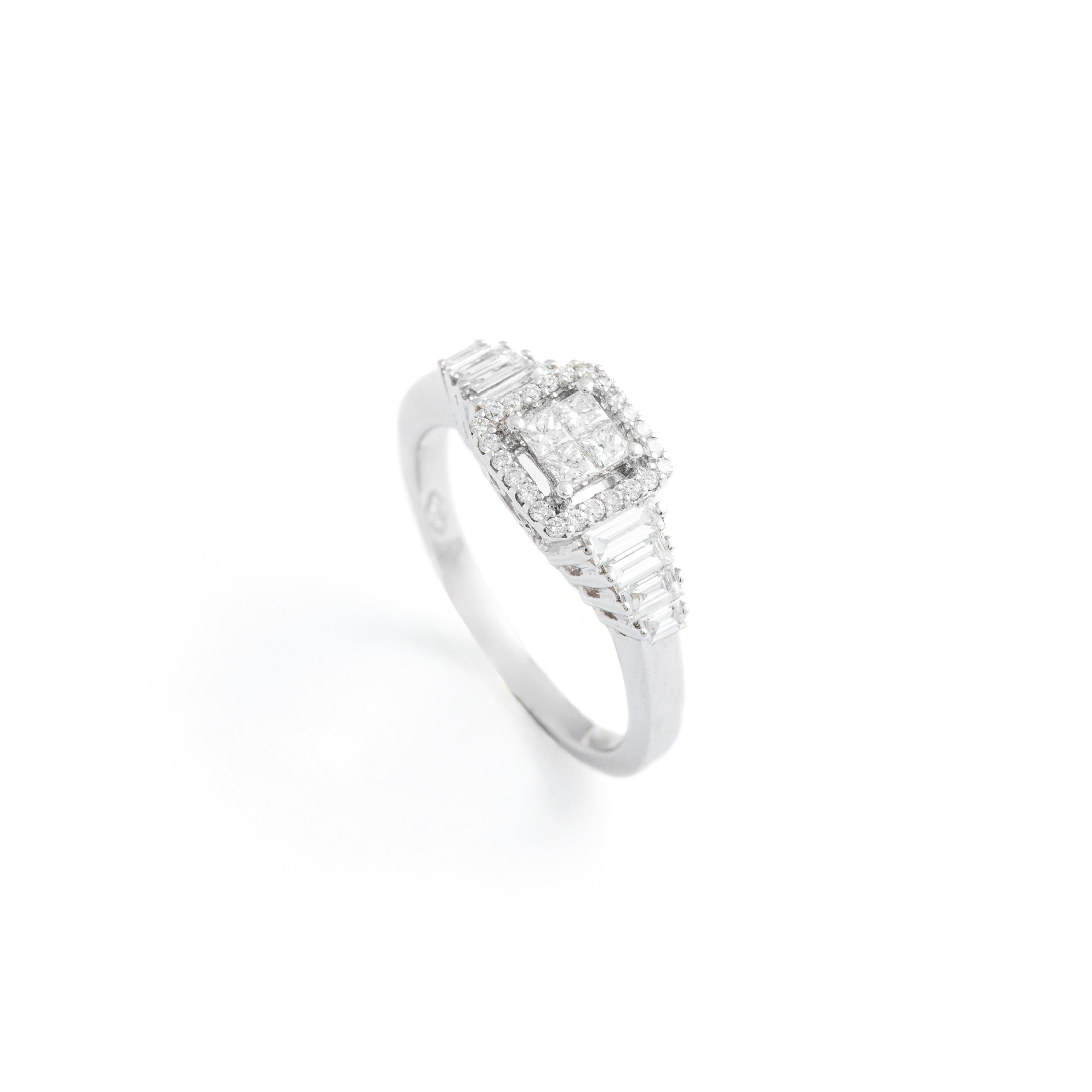Diamond Princess White Gold Ring For Sale 1