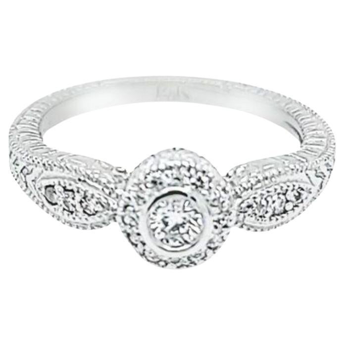 Diamond Promise Ring in White Gold For Sale