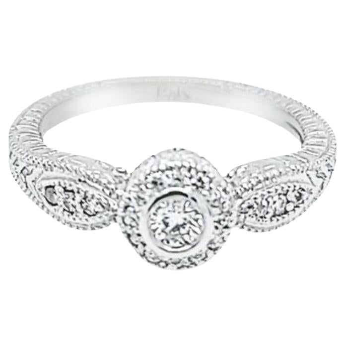 Diamond Promise Ring in White Gold