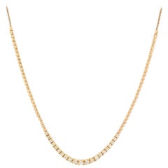 Collana da donna con catena Bolo con diamanti in oro rosa 14 carati 1,40 carati