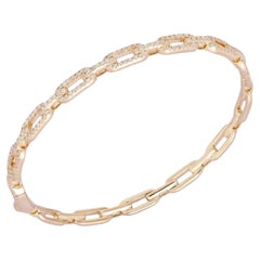 Diamond Pulse 14K (or 18k upon request) Yellow Gold Bangle Bracelet