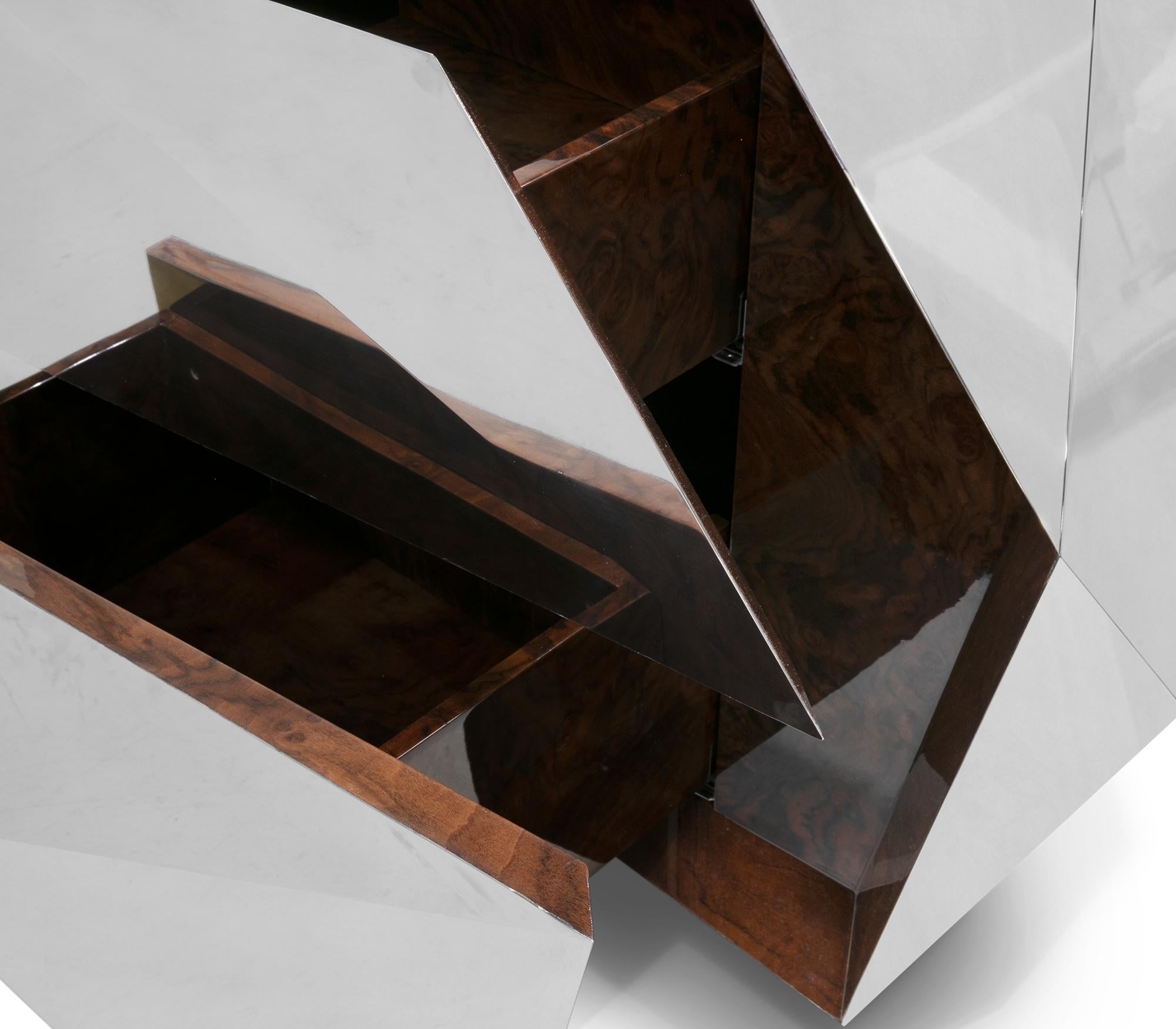 Diamant Pyrit XL Sideboard - Handgefertigtes Holz & poliertes Messing - Boca do Lobo (Geschnitzt) im Angebot