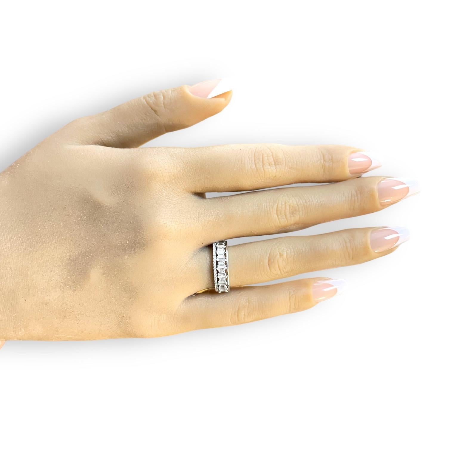 18k White Gold Suzanne Kalan Natural Diamond Firework Ring, Baguette & Round Cut 1