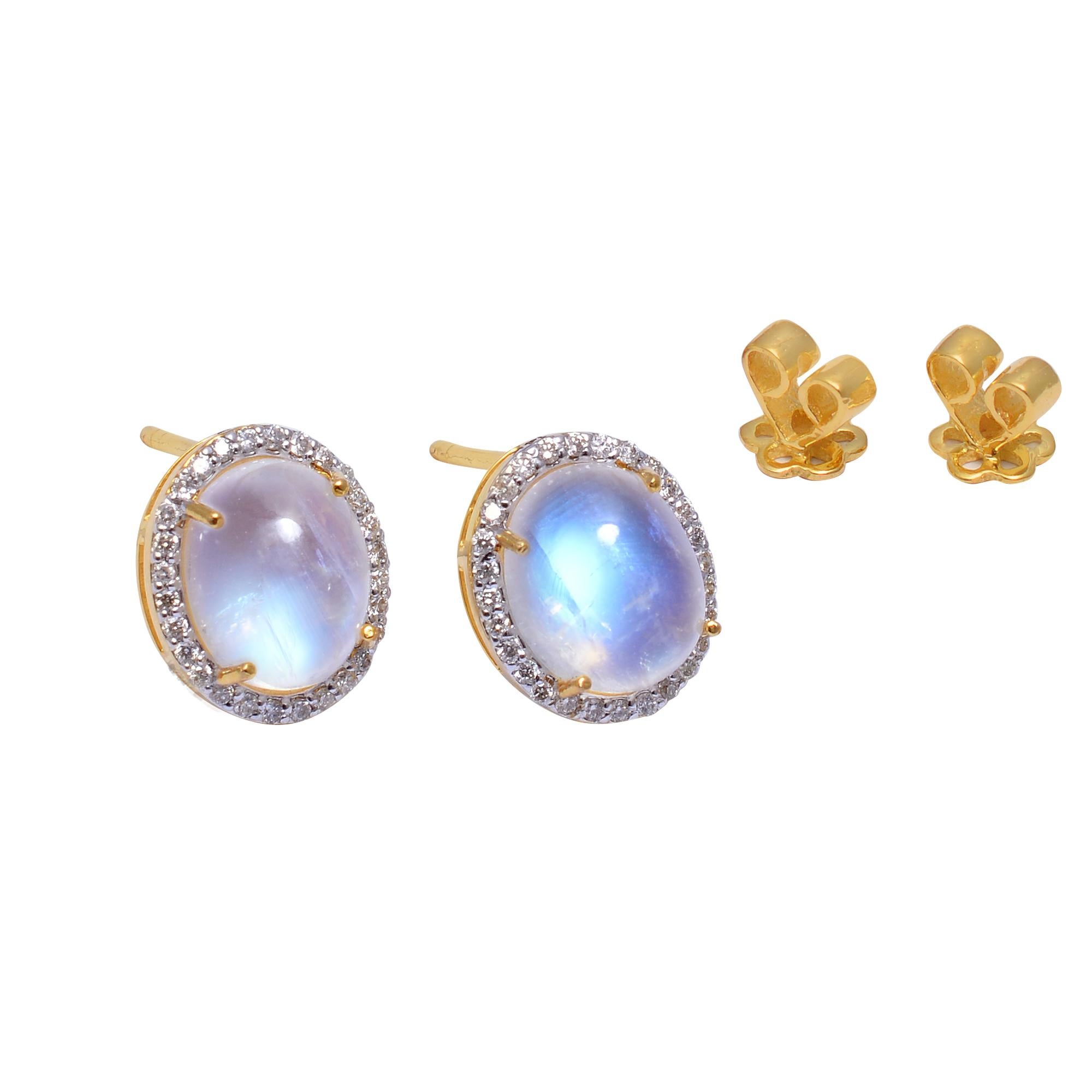 14k Gold 0,31 Karat Diamant & 6,60 Karat Regenbogen-Ohrring Damen