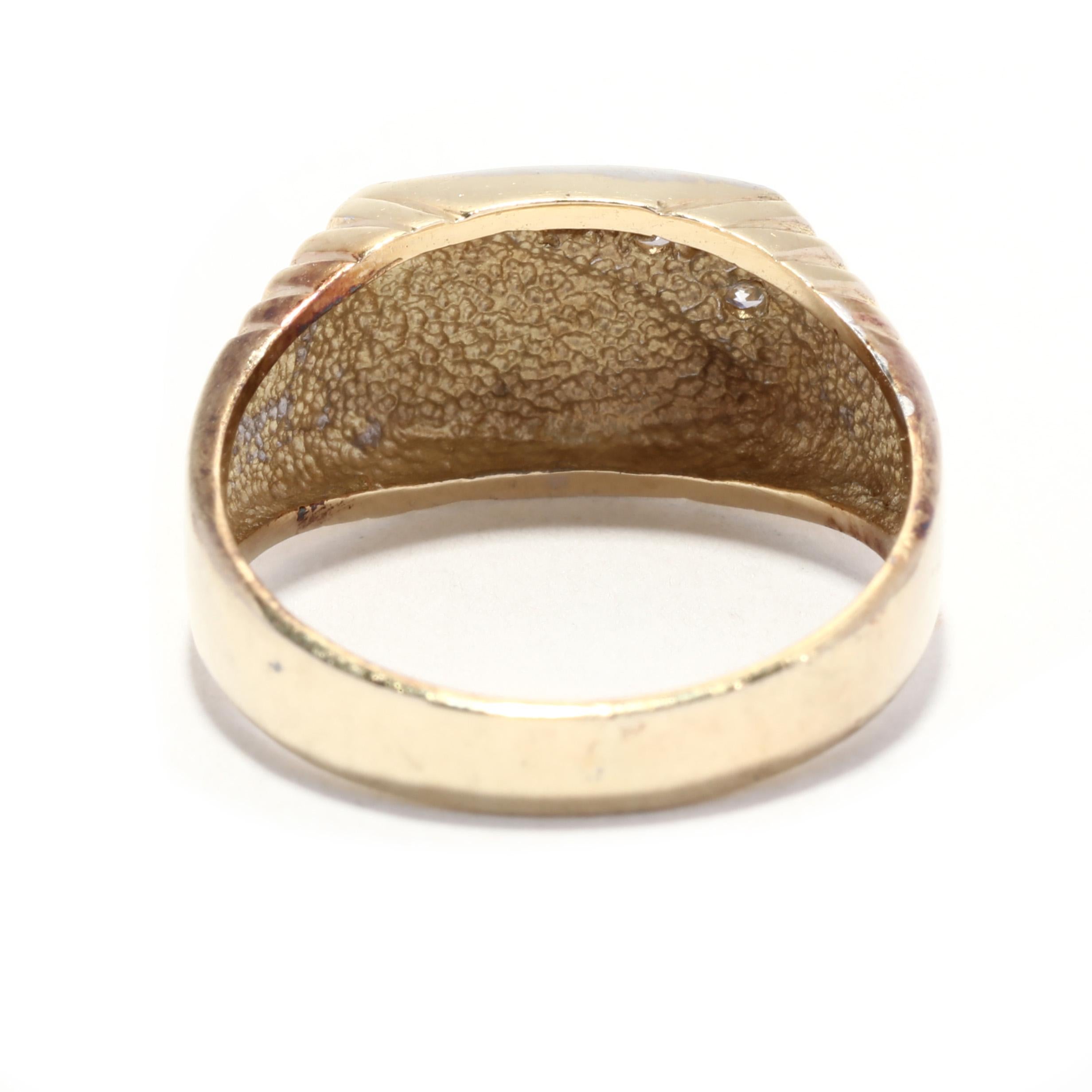 gold rectangle signet ring