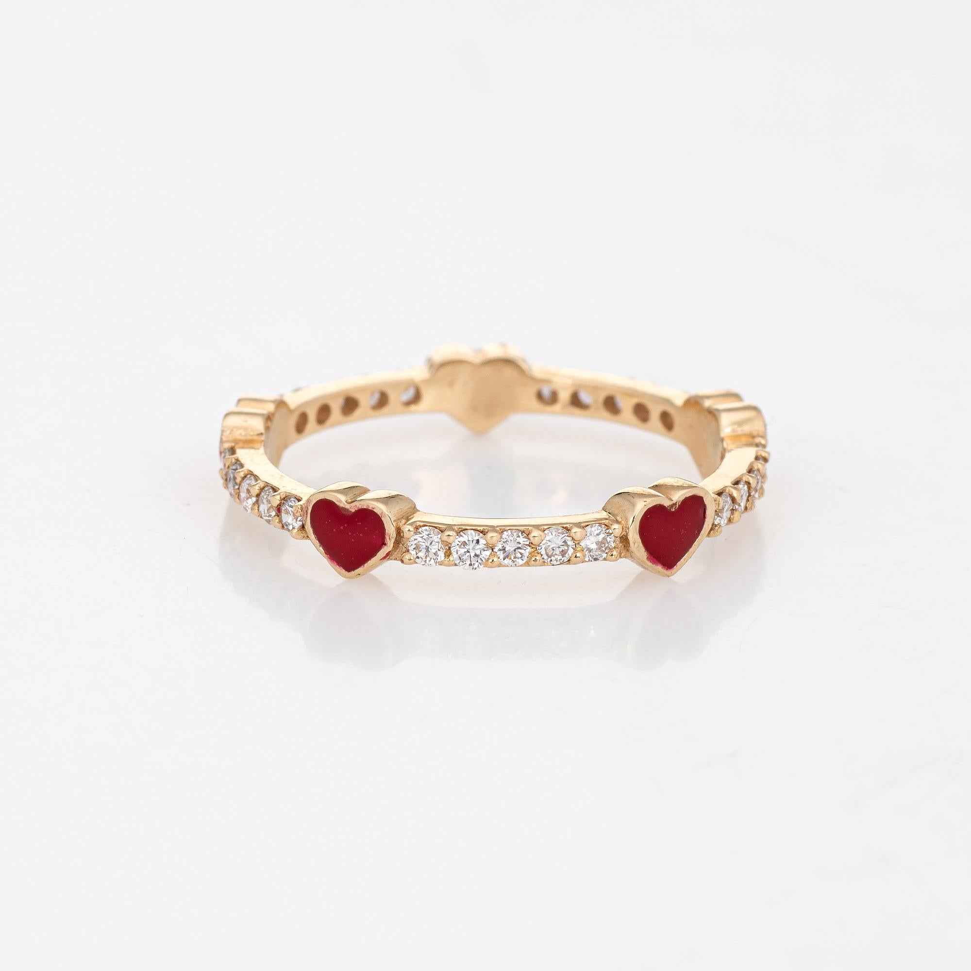 red heart gold ring