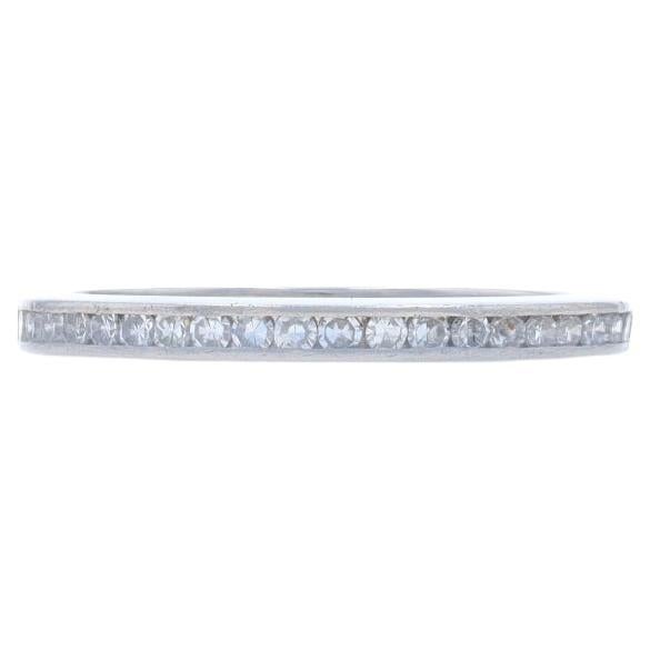 Diamant Retro Ewigkeit Ehering 18" 950 Single .64ctw Ring