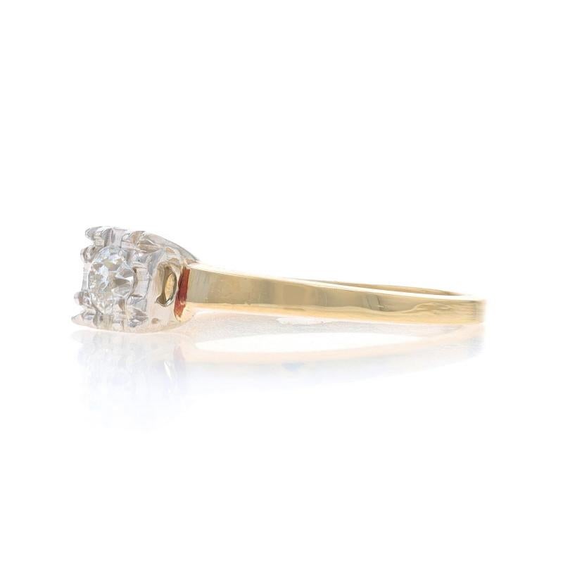 Anello di fidanzamento solitario con diamante retrò europeo .22ct In condizioni ottime in vendita a Greensboro, NC
