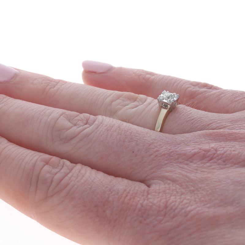 Donna Anello di fidanzamento solitario con diamante retrò europeo .22ct in vendita